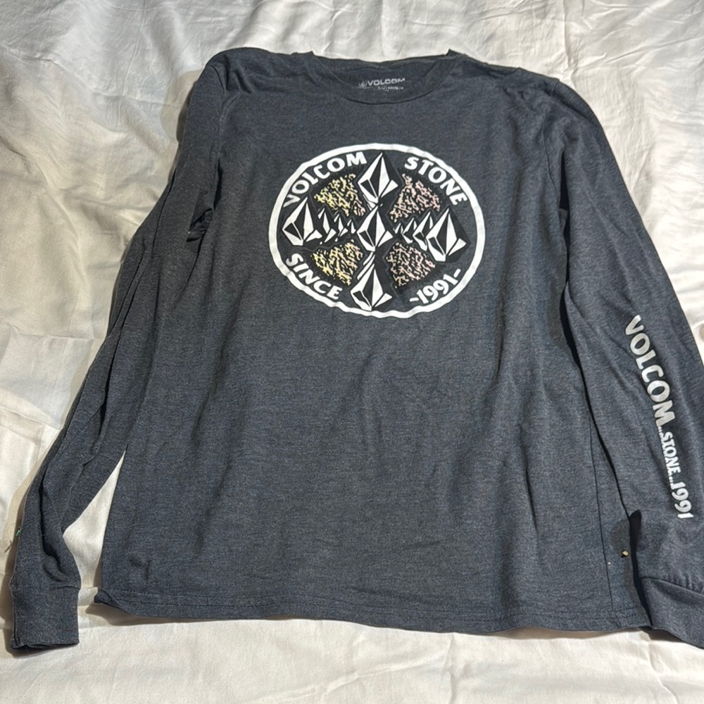 Volcom Men's Gray Long Sleeve Shirt